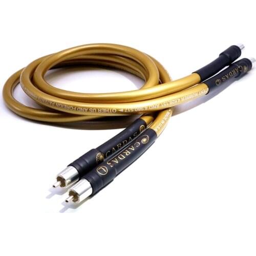 1 pair hifi audio amp Speaker Interconnector rca cable High Quality OFC copper plated silver 2RCA to2 RCA Audio Cable Line Wire