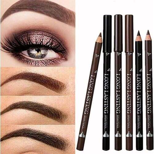 1Pcs Long Lasting Eyebrow Pen Waterproof Permanent Makeup Eye brow Pencil Positioning Lip Black Brown Eyebrow cejas maquillaje
