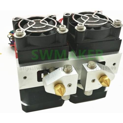 SWMAKER Replicator 2X Extruder Assembly kit K thermocouple 0.4mm nozzle dual metal extruder set with nema17 motor