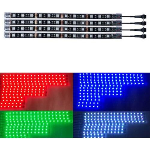 20CM 12LED Light Kit Strips 5050 RGB Colorful Atmosphere Lights SM Male Terminal Line Waterproof Light Strip for Harley