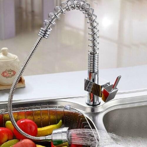 2015 Faucets Torneira Cozinha All Copper Pull-out Kitchen Basin Faucet Hot And Cold Surface Tension Vegetables Sink Unleaded