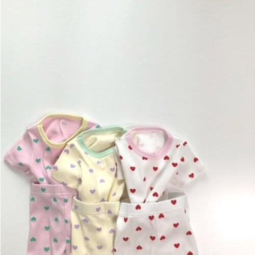 2021 New boys girls 2 pcs set printed t shirt+shorts cotton summer soft fashion babys suits