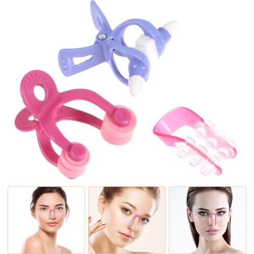 3pcs Nose Lifting Clips Nose Beauty Bridge Slimming Clips Nose Massager Tool
