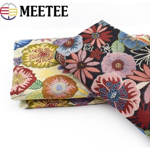 50CM Meetee 50/100/150cm Ethnic Style Polyester-cotton Yarn-dyed Jacquard Fabric Luggage Home Textiles Sofa Decoration Cloth