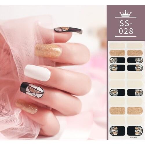 22Tips Colorful Nail Stickers Designer Nail Foil Shiny Nail Decoration Nail Art Designer Self Adhesive Stickers for Nails