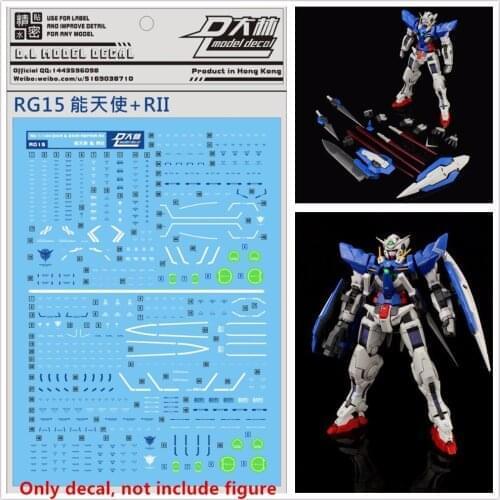 *D.L high quality Decal water paste RG15 For Bandai RG 1/144 GN-001 Exia + RII Gundam DL064