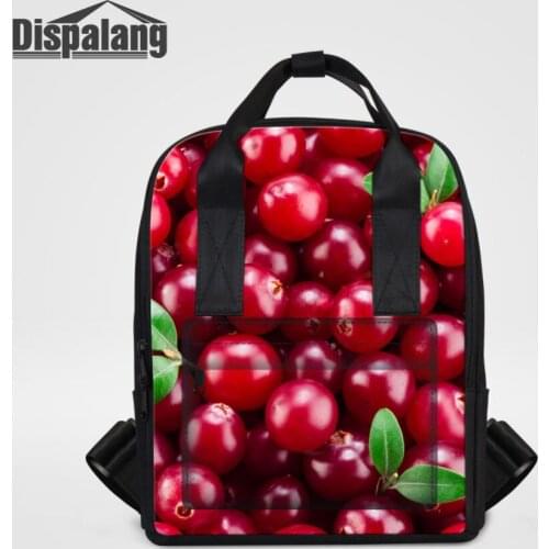 Dispalang Fruits Printing Women Backpack Candy School Bags for Teenage Girls Cute Book Bags Fashion Female Laptop Backpacks