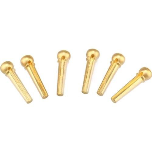 Pure Copper Brass Guitar Strings Pegs Folk Acoustic Guitar Bridge Pin guitarra strings Peg string Nail Increase sustain
