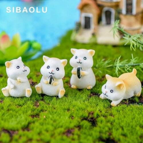 Artificial Hamster Pine Nut figurine animal Model home miniature fairy garden house cake desk decoration DIY accessories modern