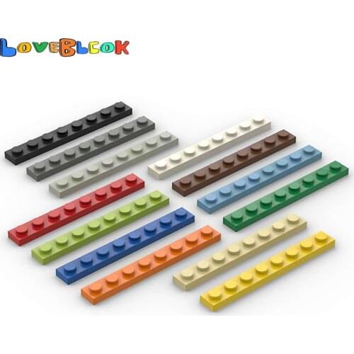 LoveBlock Plate 1x8 Building Blocks Assembles MOC Parts DIY Toys Gift Creative Educational 3460 For Kids 10pcs/Lot