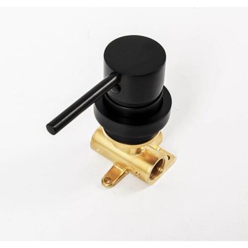 Matte Black Single Handle Water Mixer Valve Solid Brass Wall Mounted Shower Faucet Hot And Cold Water Mixer Tap