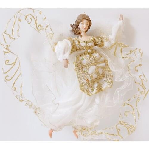 Cute Angel Pendant Ornaments Dolls Toy Christmas Hanging Angel Wing Home Decor Decorations Birthday Gift Kids Navidad Ángel