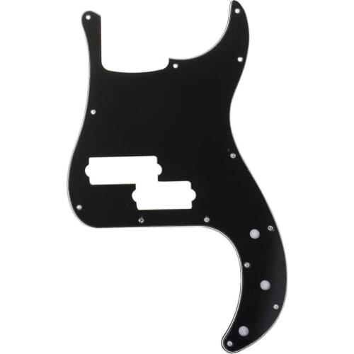 Musiclily Pro 5-String 13-Hole Contemporary P Bass Pickguard for Fender Mexican Precision Bass, 3Ply Black
