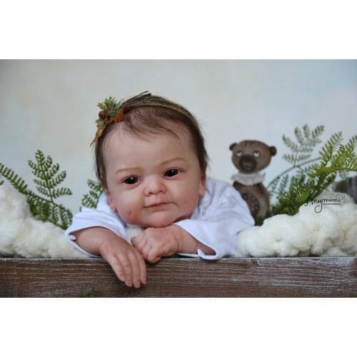 19 Inch Reborn Baby Accessories DIY Blank Sanya Kit With Body Eyes Fresh Color Soft Vinyl Unpainted Unfinished Doll Part