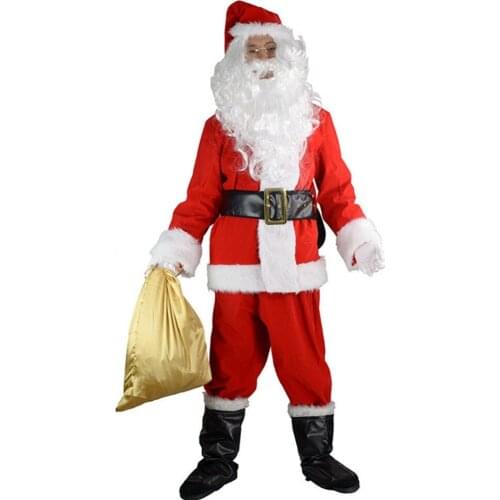 Christmas Costumes Santa Claus Costume For Adults Red Christmas Clothes Full Suit New Arrival