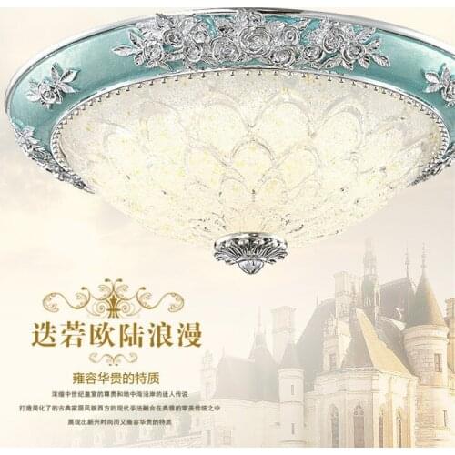 Mediterranean European bedroom lamp garden glass ceiling light