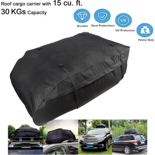 Universal Car Roof Bag Space Saving Easy To Install Storage Bag SUV Roof Travel Storage Bag 15 Cubic Large Capacity Storage Bag