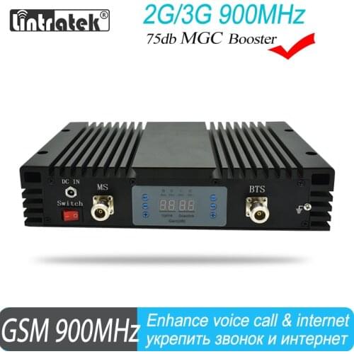Lintratek GSM 900mhz 75dB Gain Mobile Phone Signal Booster MGC 23dBm Power Cell Amplifier Repeater Cover 800 Square Meters#20