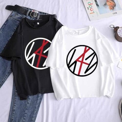 Y2k Top 2021 New Kpop STray Kids Graphic T Shirts Round Neck Short Sleeve Casual Harajuku Woman Tshirts
