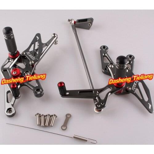YZF-R1 07 08 Motorcycle Rearset Rear Set Foot Pegs Adjustable For Yamaha YZF R1 2007 2008 Aluminum Alloy