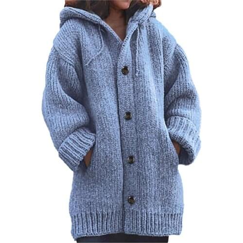 Women Cardigan Vintage Stylish Warm Loose Button Hoodie Knitting Jumper Long Sleeve England Style Outerwear Sweater Chaqueta