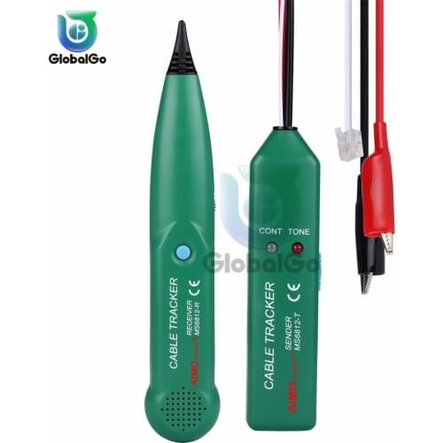 1 Set [4 Pieces] MS6812 Cable Tester 1.5kHZ Network Cable Telephone Line Checker Green, ABS, 28.30*12.50*4.70cm Cloth Packaging