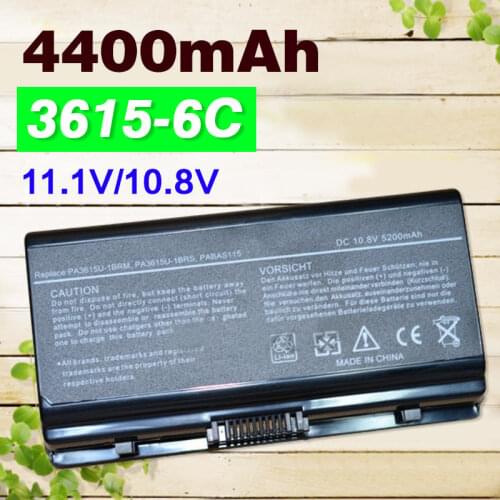 11.1v 4400mAh battery for TOSHIBA PA3615U-1BRM Pa3615u-1brm L40-17M L45-SP2066 L40-14 for Equium L40 PABAS115 PA3615U-1BRS