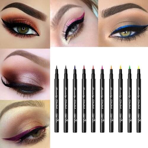 12 Color Matte Eyeliner Liquid Pencil Waterproof Make Up Easy To Wear Natural Eye Liner Black Green Brown Matte Liners Eyes