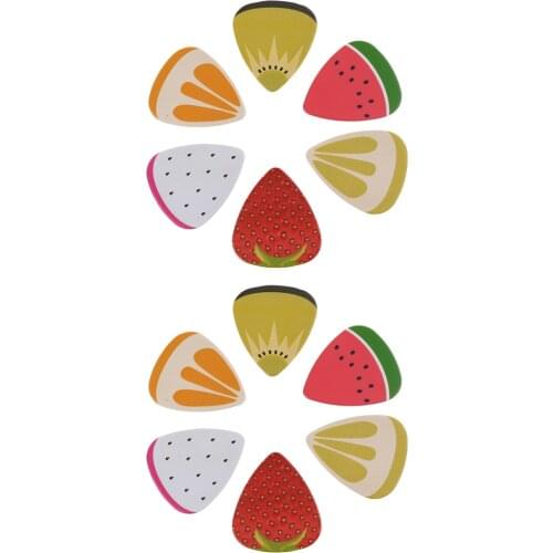 12pcs Fruit Celluloid Acoustic Guitar Plectrum Picks for Ukelele Guitar Parts Cute Guitar Parts & Accessories Girl Children