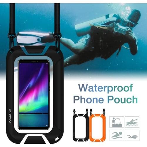 2021 IPX8 Waterproof Phone Case Transparent Mobile Phone Underwater Storage Bag Soft Cellphone Swimming Diving Protective Case