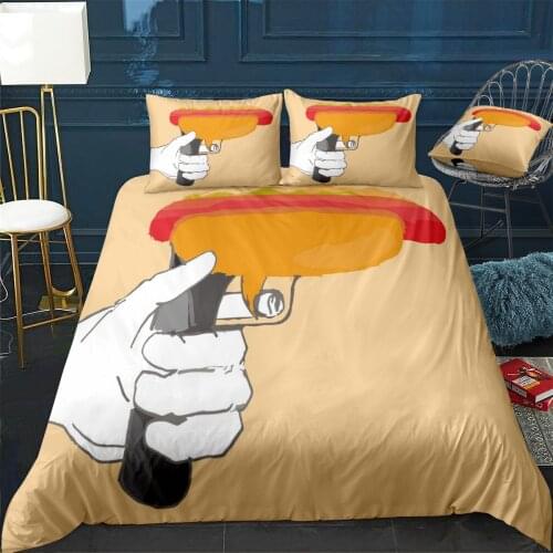 Hot gun Duvet Cover Comfortable Quilt Home Decora Design Universal Bedding Set Bedclothes+Pillowcase 3pcs