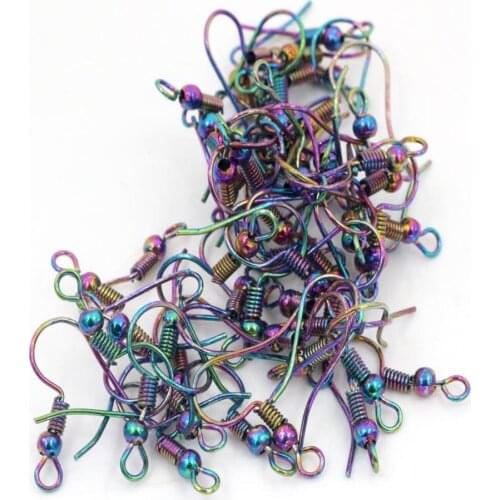 50pcs/lot 20x17mm Fashion Colors DIY Earring Findings Clasps Hooks Jewelry Making Accessories Earwire -S4-33