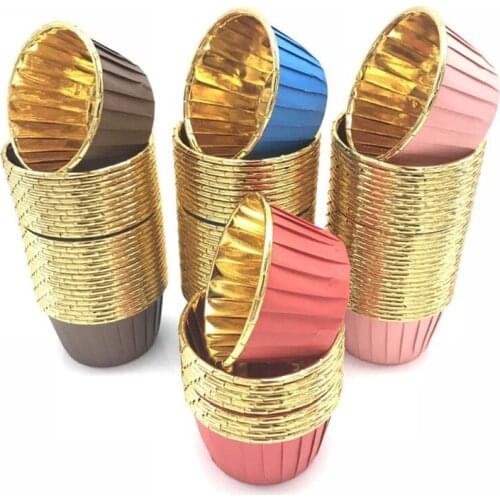50PCS/Pack 3Colors Muffin Cupcake Liner Cake Wrappers Baking Cup Tray Case Cake Paper Cups Pastry Tools Party Supplies