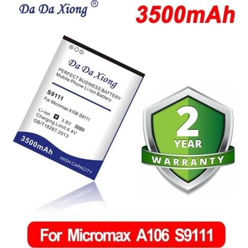 Da Da Xiong 3500mAh Micromax A106 Battery for Micromax A106 s9111 Cell Phone Battery