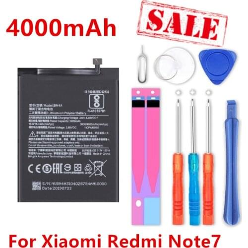 BN4A Phone Battery For Xiao mi Redmi Note7 Pro Note 7 M1901F7C 4000mAh BN4A Replacement Battery + Tool