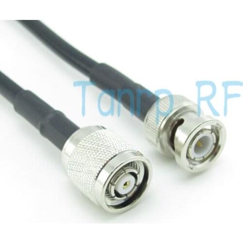 Free Shipping! 3feet RG58 extension cable100CM BNC male plug to RP TNC male plug RF connector Pigtail coaxialjumper cable