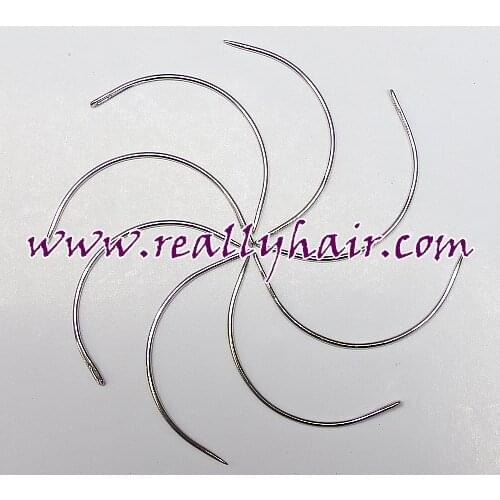 Free shipping sharp C type Needle of Weaving / Human Hair Weft Extension Weaving Tools 144pcs/pack
