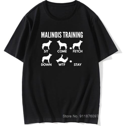 Funny Belgian Malinois Evolution Dogs T Shirts Men Summer Cotton Harajuku Short Sleeve O Neck Retro Black T-shirt