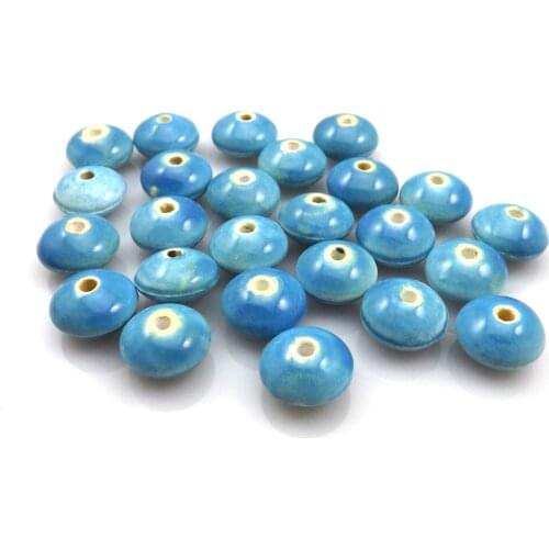 Hot Wholesale 100pcs 12x6mm Oblate Shape Ceramic Beads For DIY Free Shipping