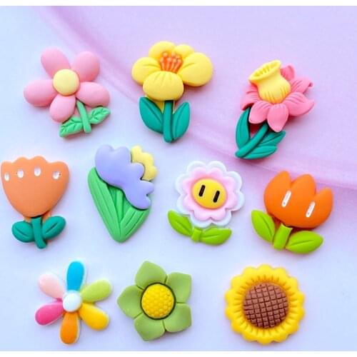 20Pcs Kawaii Cute Mixed Mini flowers Flat back Resin Cabochons Scrapbooking DIY Jewelry Craft Decoration Accessorie E90