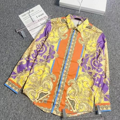 Spring 2021 New Designer Womens Vintage Shirts High quality Retro pring long sleeves Blouses Top B762