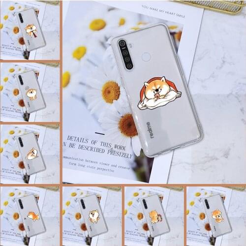 Soft Cute Dog Kawaii Shiba Inu Silicone Transparent For Realme C3 X3 Xt C11 6i X Case For Oppo Realme 5 6 X50 X2 Pro Back Cover