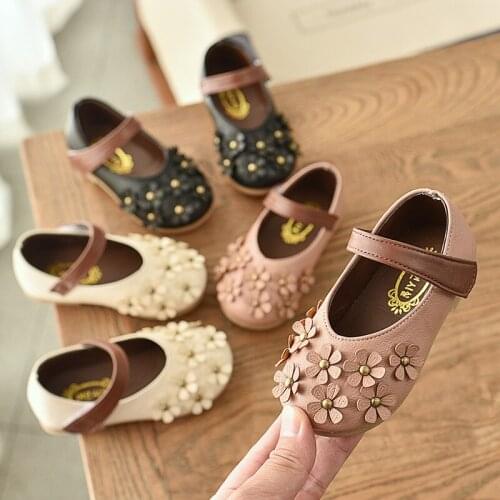 2021 New Soft Soled Autumn Girls Doudou Shoes Girls Little Leather Shoes Princess Shoes