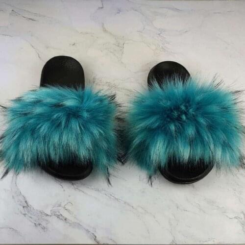 2021 New Arrival Girl Luxury Fluffy Fur Slippers Ladies Indoor Warm Furry Fur Flip Flops Women Amazing Plush Fur Slides TX390