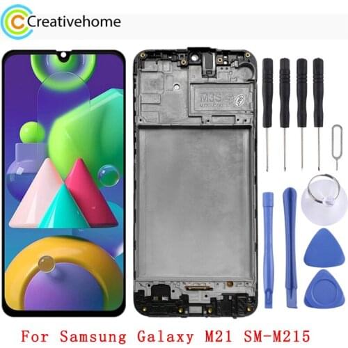 Original LCD Screen and Digitizer Full Assembly With / Without Frame for Samsung Galaxy M21 SM-M215