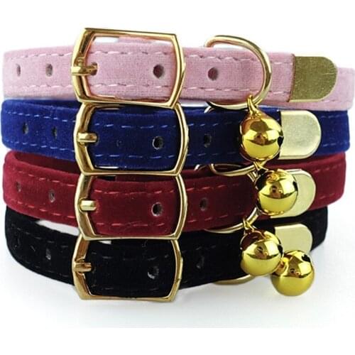 Cat Collar With Bell Safety Cat Collars Puppy Dog Collar For Cats Small Dogs Kittens Solid Pet Collar Cute Pet Collar