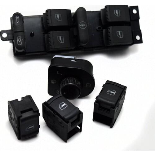 5Pcs New window switchmirror switch for VW JETTA GOLF MK4 POLO BORA Passat B5 BEETLE 3B0959855 1J1 959 565E Free