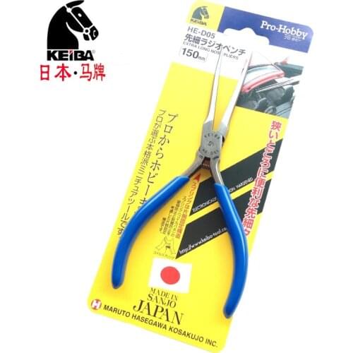 High quality KEIBA imported long nose pliers HE-D05 MN-B05 Electronic Pliers Jewelry precision round pliers made in Japan
