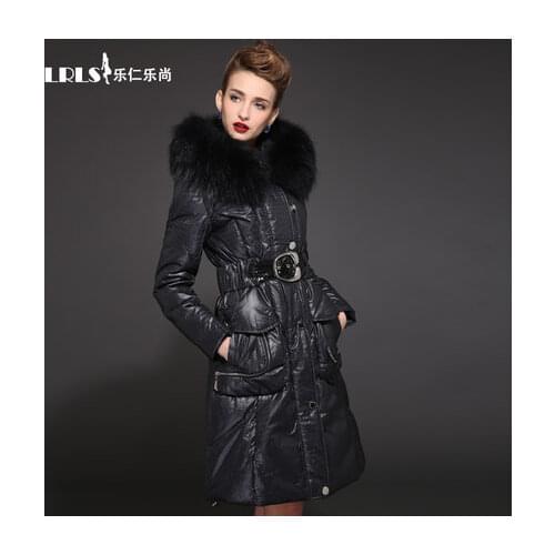 Royalcat Real Fur Hood 2016 Winter Jacket Women Down jackets Womens down coat fashion luxury medium-long slim Parka Outerwear