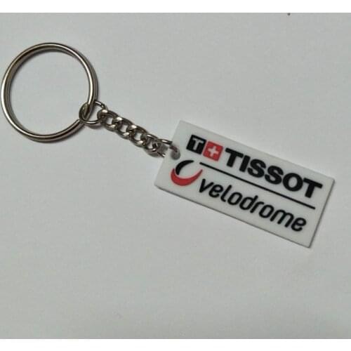 PVC Custom Keychain Promotional Letter Design For Advertisement 100pcs/Lot